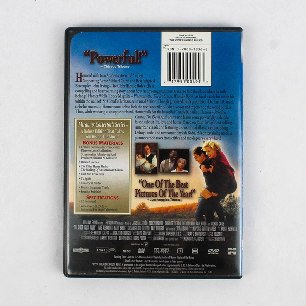 The Cider House Rules DVD 1999 Buena Vista Home Entertainment Tobey Maguire