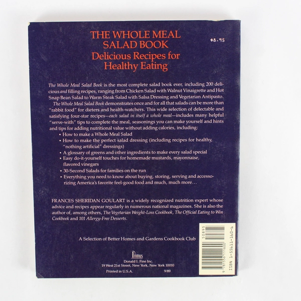 Whole Meal Salad Book by Frances Sheridan Goulart 1985 Paperback