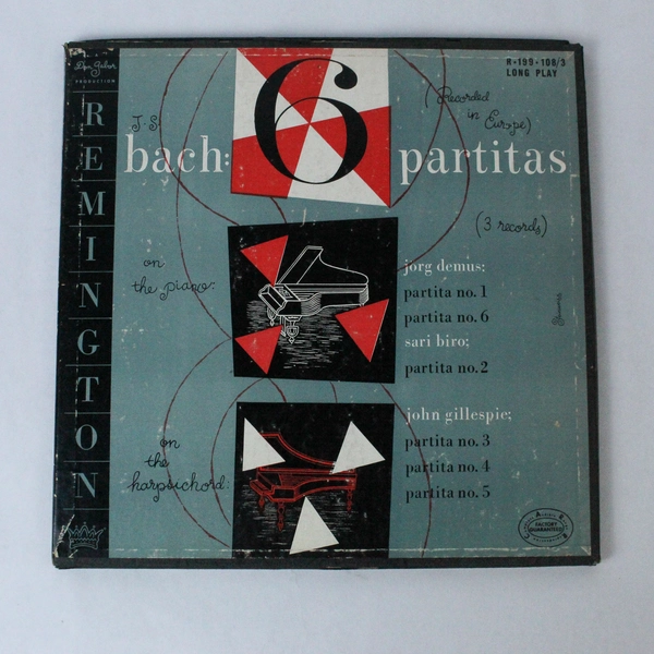 J.S. Bach 6 Partitas 3 LP Box Set Jorg Demus John Gillespie Remington