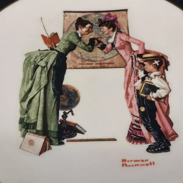 1978 Gorham Saturday Evening Post Norman Rockwell Plate Back To School