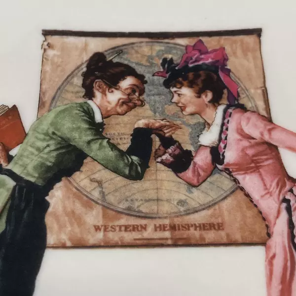 1978 Gorham Saturday Evening Post Norman Rockwell Plate Back To School