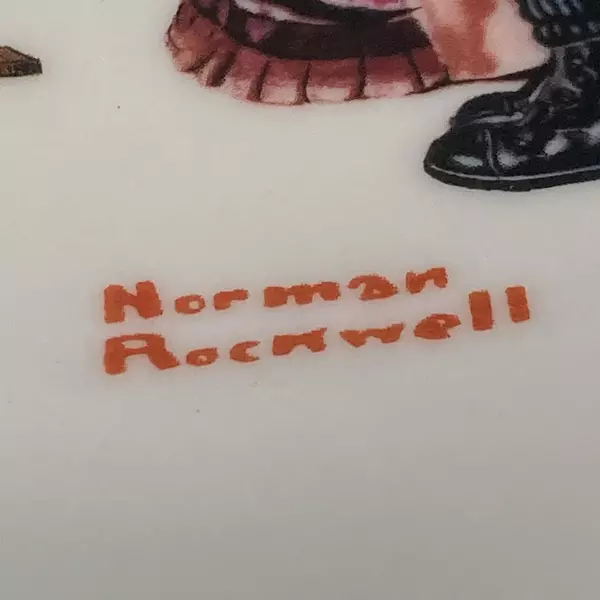 1978 Gorham Saturday Evening Post Norman Rockwell Plate Back To School