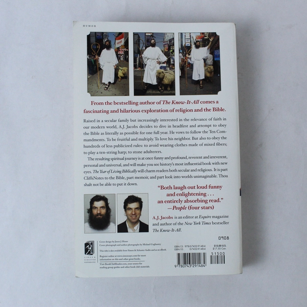 The Year of Living Biblically by A.J. Jacobs - Pre-Owned Book, Good Condition