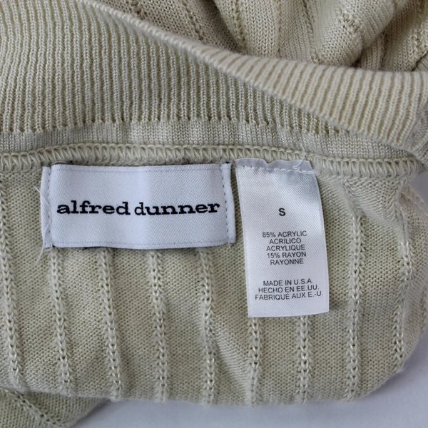 Alfred Dunner Women's Beige Sleeveless Knit Top Size S Acrylic Blend Pre-Owned