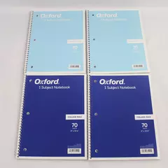 Lot of 4 Oxford Blue 1-Subject College Rule Notebooks 70 Sheets