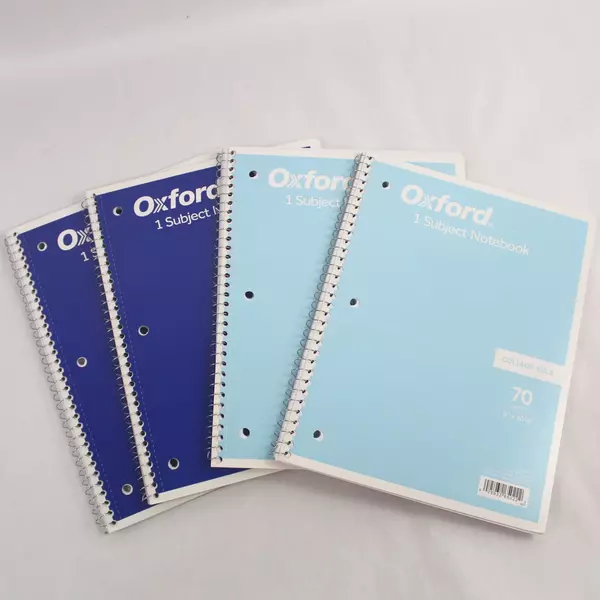 Lot of 4 Oxford Blue 1-Subject College Rule Notebooks 70 Sheets