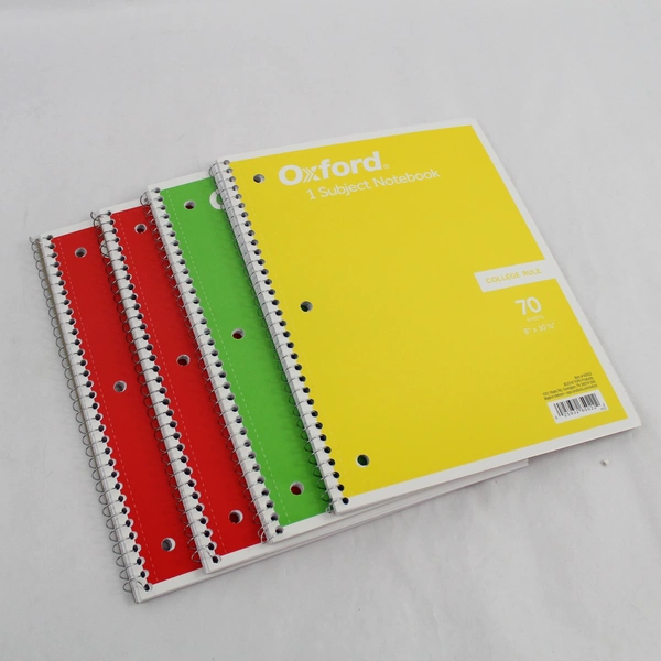 Lot of 4 Oxford 1-Subject College Rule Notebooks in Multiple Colors