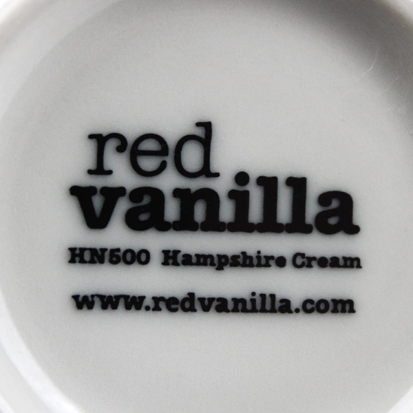 Set of 2 Red Vanilla Ceramic Coffee Mugs Hampshire Cream