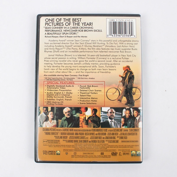 Finding Forrester DVD Movie Drama 2000 Academy Award Winner 2001