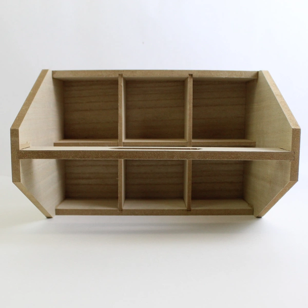 Piazza Del Mercato Wooden Bottle Caddy 6 Slots w/ Handle