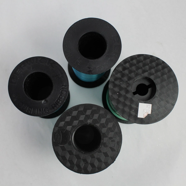 Lot of 4 Partially Used Blue and Green Curling Ribbon Rolls