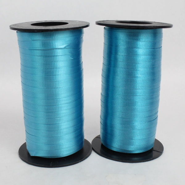 Lot of 4 Partially Used Blue and Green Curling Ribbon Rolls