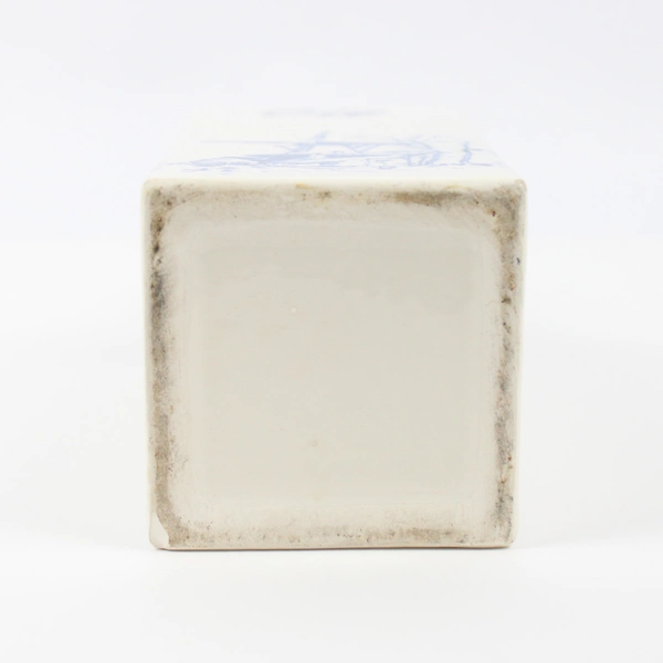 Unbranded Blue Delft Ceramic Oil Vinegar Bottle Blue White Windmill 10" Tall