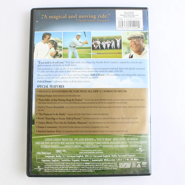 Field of Dreams DVD 2004 Kevin Costner Classic Movie Film 2 Disc Anniversary Ed