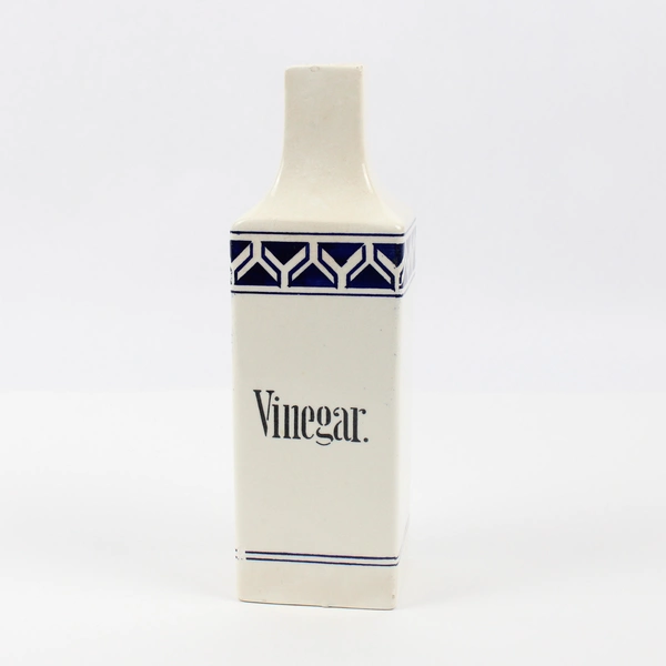 Unbranded Ceramic Oil Vinegar Bottle Blue White 8" Tall Germany