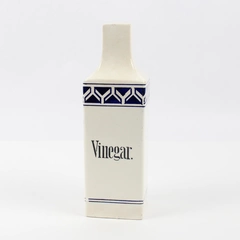 Unbranded Ceramic Oil Vinegar Bottle Blue White 8" Tall Germany