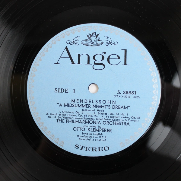 1961 A Midsummer Night's Dream Angel Records 12" Vinyl