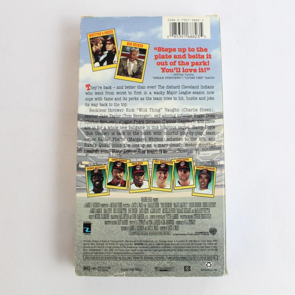 Major League II Baseball Comedy VHS Film by Warner Bros 1994
