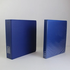 Lot of 2 Dark Blue Three-Ring Binders 1" & 2" Office Supplies Filing Storage
