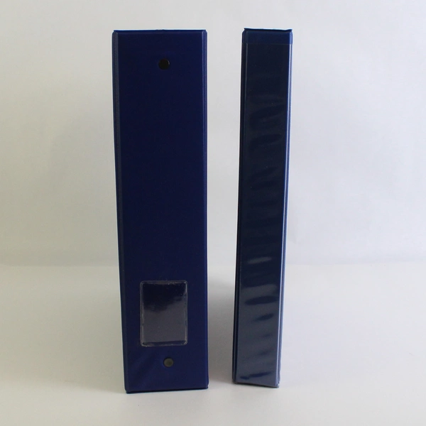 Lot of 2 Dark Blue Three-Ring Binders 1" & 2" Office Supplies Filing Storage
