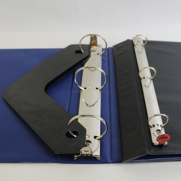 Lot of 2 Dark Blue Three-Ring Binders 1" & 2" Office Supplies Filing Storage