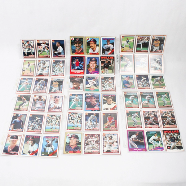 Topps 1980-90's Cleveland Baseball Cards 108 Cards
