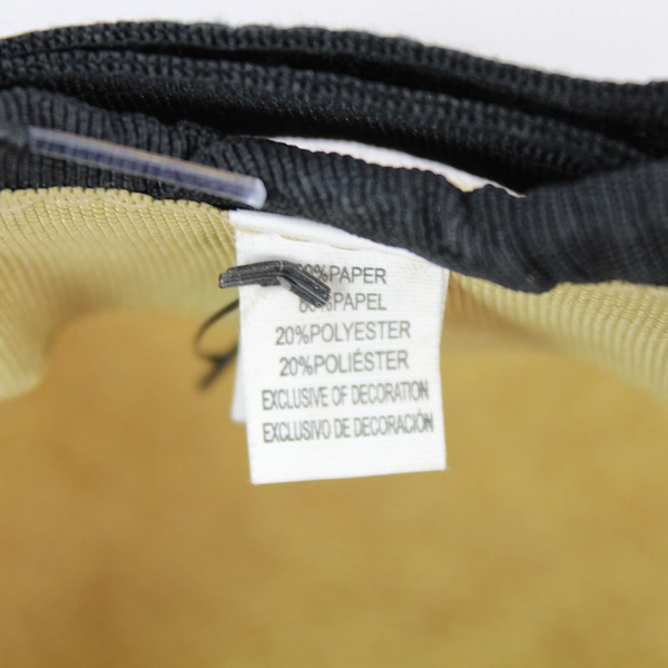 Target Women's Sun Hat One Size Paper Blend Black Ribbon Summer Beige 