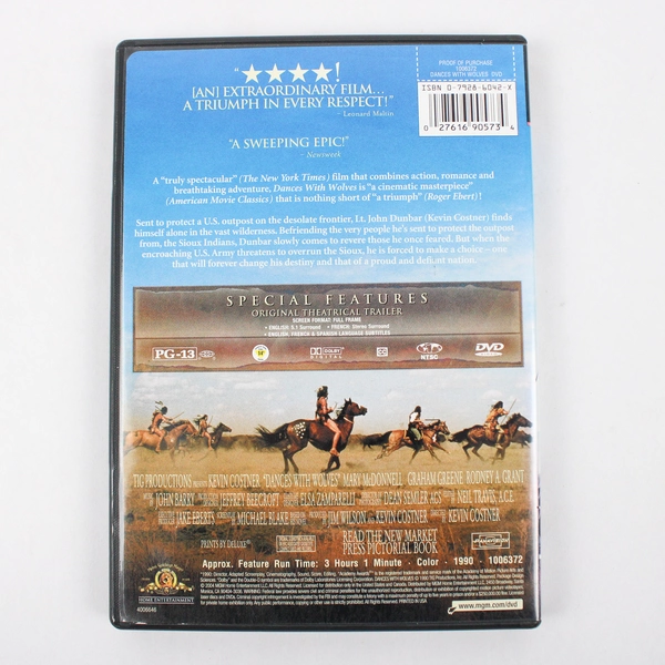 Dances with Wolves DVD 1990 Classic Western Movie Film