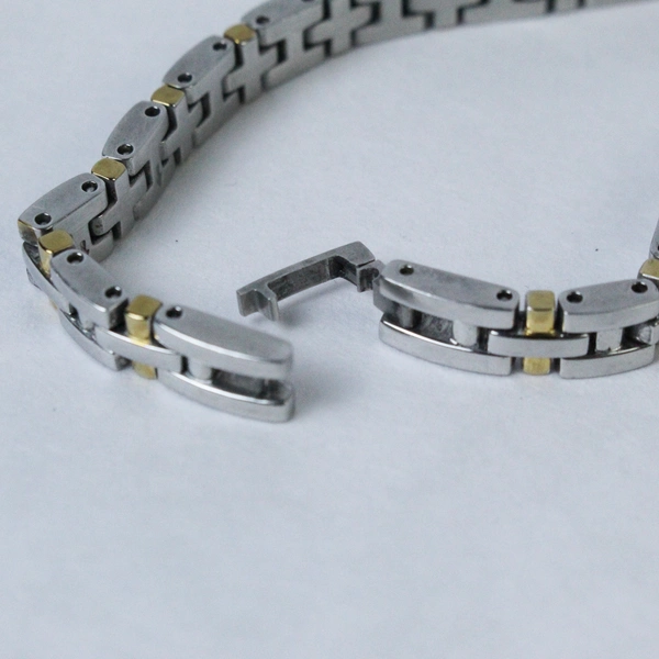 Citizen 7" Silver Gold Link Bracelet Stainless Steel Elegant Fashion Jewelry