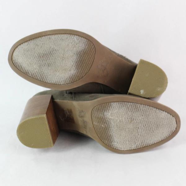 Forever 21 Women's Green 3.5" Heel Ankle Booties Size 7.5 Zipper Closure