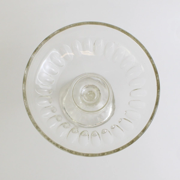 Vintage Glass Compote Bowl 8" Square Decorative Serveware Collectible