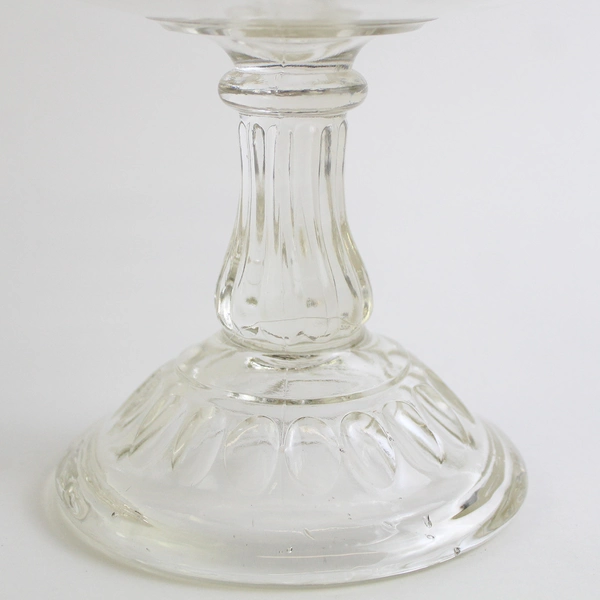 Vintage Glass Compote Bowl 8" Square Decorative Serveware Collectible