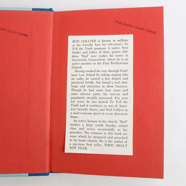 With the Whole Heart by Bud Collyer 1966 Hardcover