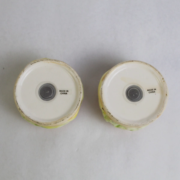 Porcelain Hamburger Salt and Pepper Shakers Collectible Kitchen Gadgets