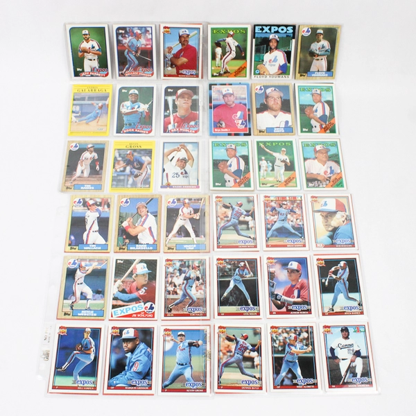 Montreal Baseball Card Collection Team Lot Vintage Cards 1980-90's 64 Cards