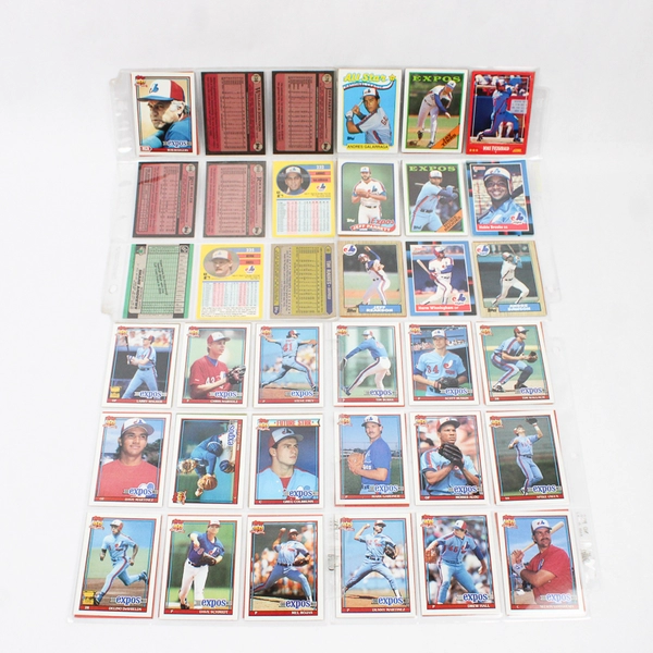 Montreal Baseball Card Collection Team Lot Vintage Cards 1980-90's 64 Cards