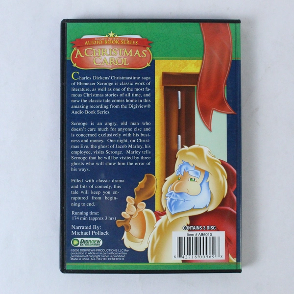 A Christmas Carol Audiobook DVD 3 Disc Set 2006 Charles Dickens Pre-Owned