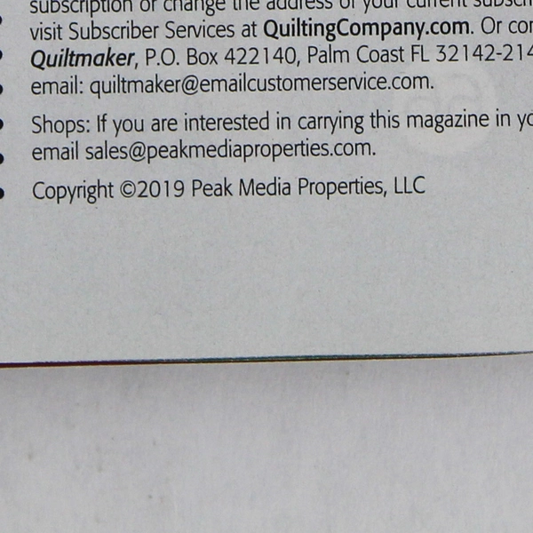 Lot of 2 Quiltmaker Magazines November/December 2019 January/February 2021