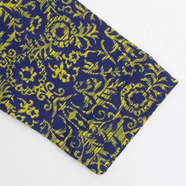 Great Northwest Women's XL Blue Green V-Neck Floral Long-Sleeved Top