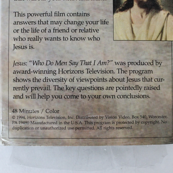 Jesus: Who Do Men Say That I Am? VHS 1994 Religious Film - Pre-Owned