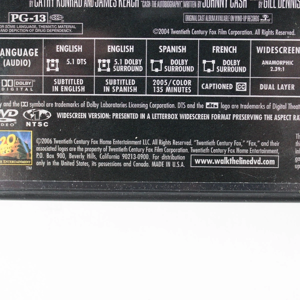 Walk the Line Widescreen Edition DVD Johnny Cash Biopic Movie 2006