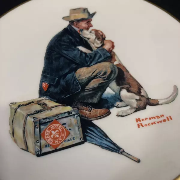 1978 Gorham Saturday Evening Post Norman Rockwell Plate Pals