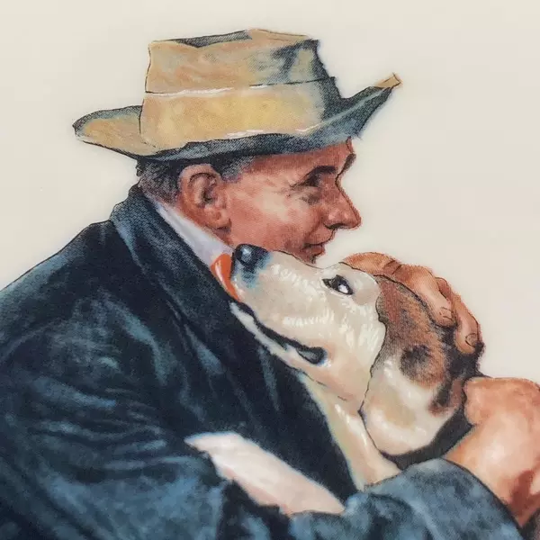 1978 Gorham Saturday Evening Post Norman Rockwell Plate Pals