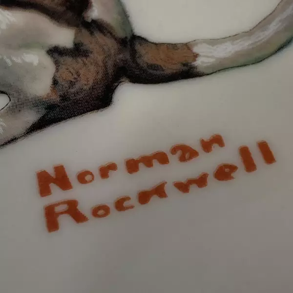 1978 Gorham Saturday Evening Post Norman Rockwell Plate Pals