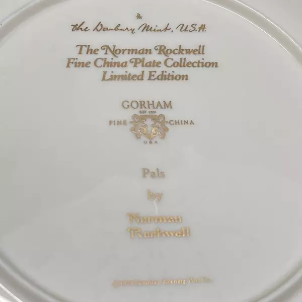 1978 Gorham Saturday Evening Post Norman Rockwell Plate Pals