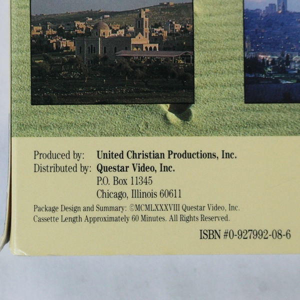 Where Jesus Walked VHS 1988 Questar - Bethlehem, Nazareth, Jericho, Capernaum