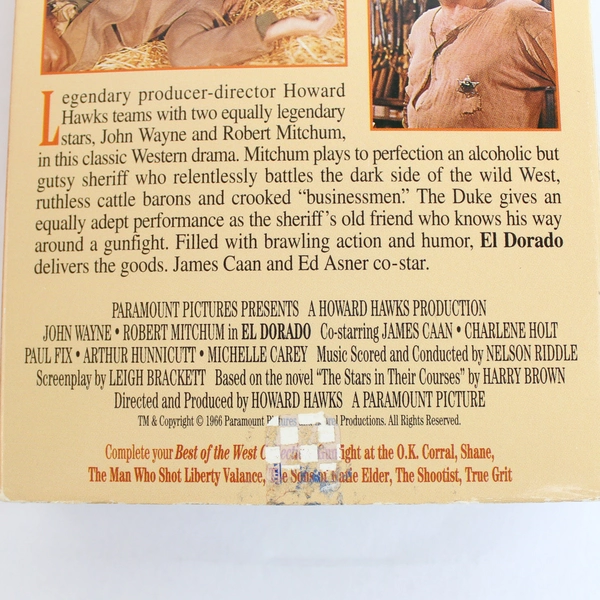 El Dorado Best of The West Collection VHS Paramount 1996