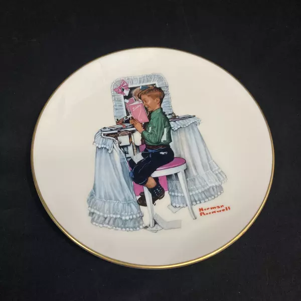 1978 Gorham Saturday Evening Post Norman Rockwell Plate Dear Diary