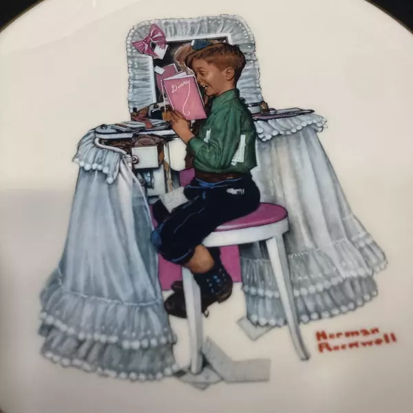 1978 Gorham Saturday Evening Post Norman Rockwell Plate Dear Diary