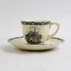 Vintage Old Hall Countryside Demitasse Cup & Saucer Collectible